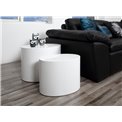 Coffee table set Amice, 2 pcs, MDF, white, H40x33x48cm