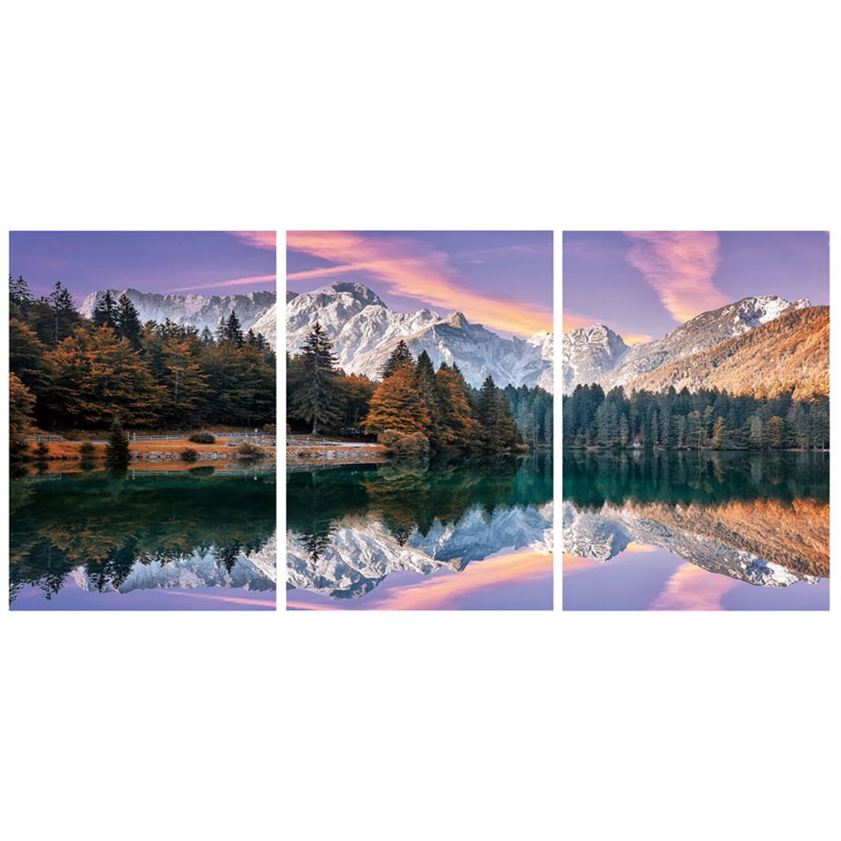 Wall glass art Montana set 3, 70x100x0.4cm, L210cm