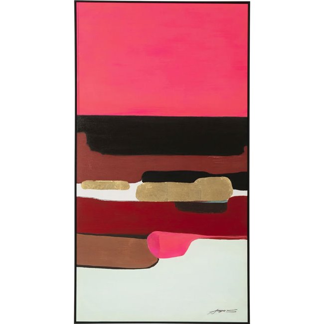 Picture Abstract Shapes, pink, 143x73cm