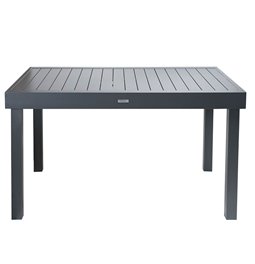 Table Piazza, graphite, aluminium, 135x90xH75.5cm