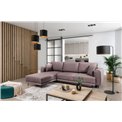 Corner sofa Edalia L, Loco 24, salmon-colored, H95x289x190