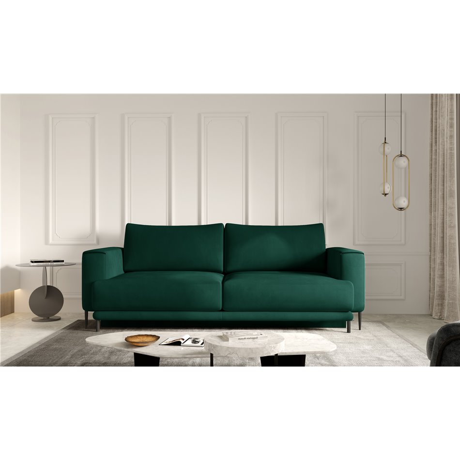 Sofa bed Edalia , Nube 35, green, H90x260x95