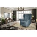 Armchair Elaros , Cover 70, blue, H103x85x90