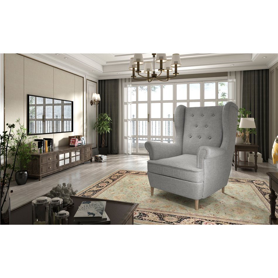 Armchair Elaros , Sawana 21, gray, H103x85x90