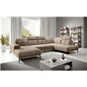 Corner sofa Elretan R, Nube 20, light brown, H107x350x205