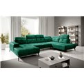 Corner sofa Elretan R, Nube 35, green, H107x350x205