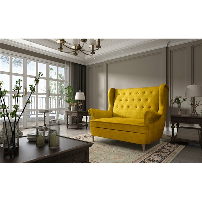 Sofa Elaros , Omega 68, yellow, H103x150x55