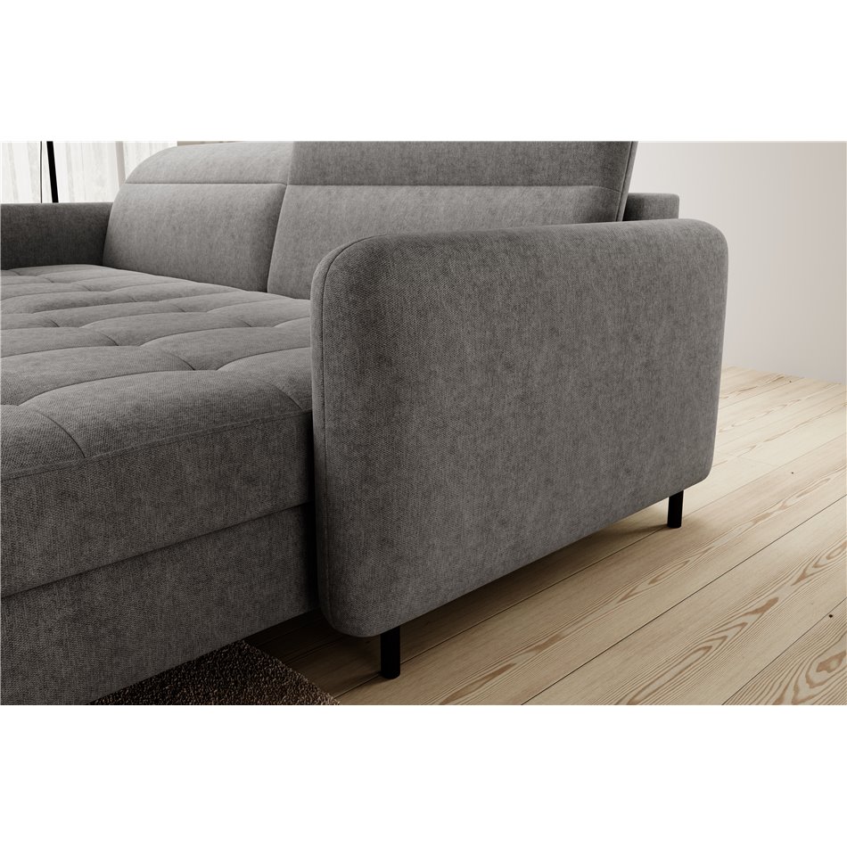 Corner sofa Elgomsi L, Raquel 04, grey, H100x228x165