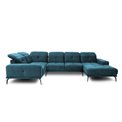 U shape sofa Elneviro U Left, Softis 11, black, H77x350x201cm