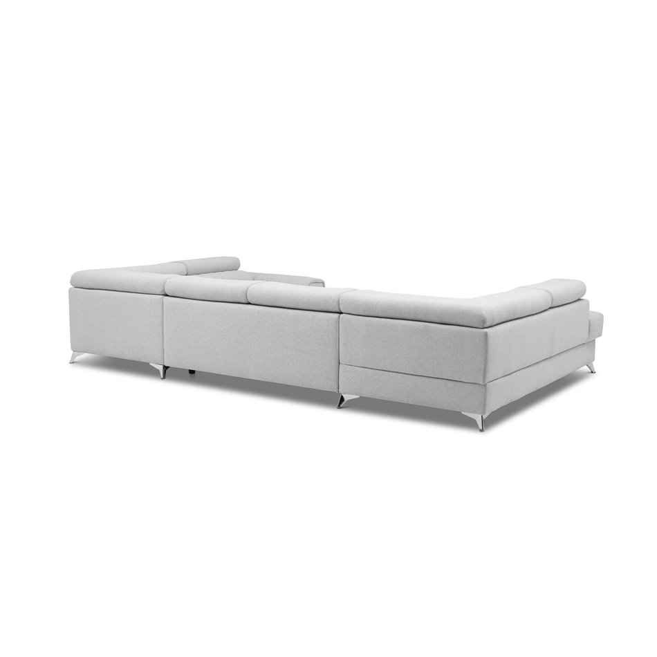 U shape sofa Elouis U Left, Borneo 4, gray, H92x347x202cm