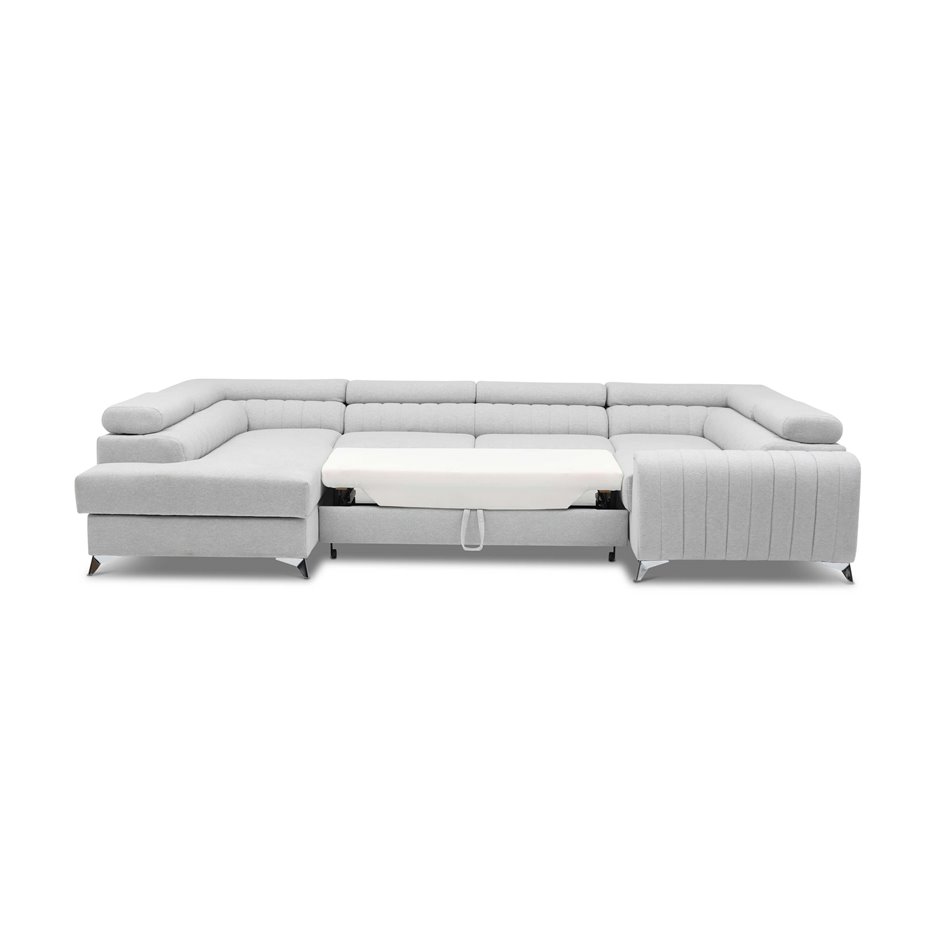 U shape sofa Elouis U Left, Borneo 4, gray, H92x347x202cm