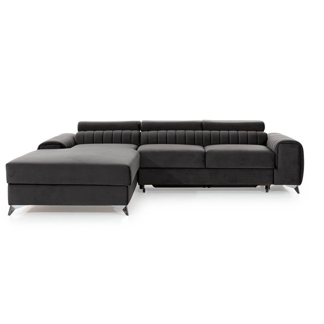 Corner sofa Elgrayson R, Nube 3, gray, H92x278x205cm