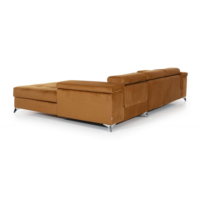 Corner sofa Elcardo R, Monolith 37, green, H90x280x60cm