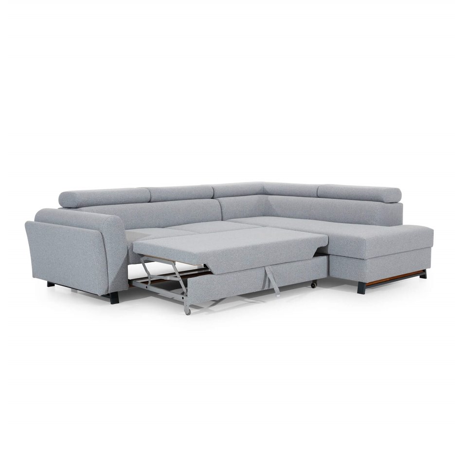 Corner sofa Elkairos R, Arte 89A, gray, H95x265x200cm