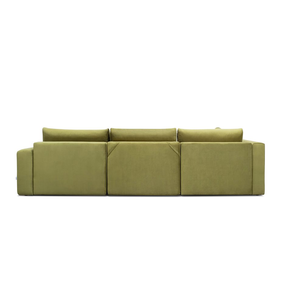 U shape sofa Elonito U Left, Softis 11, black, H92x340x170cm