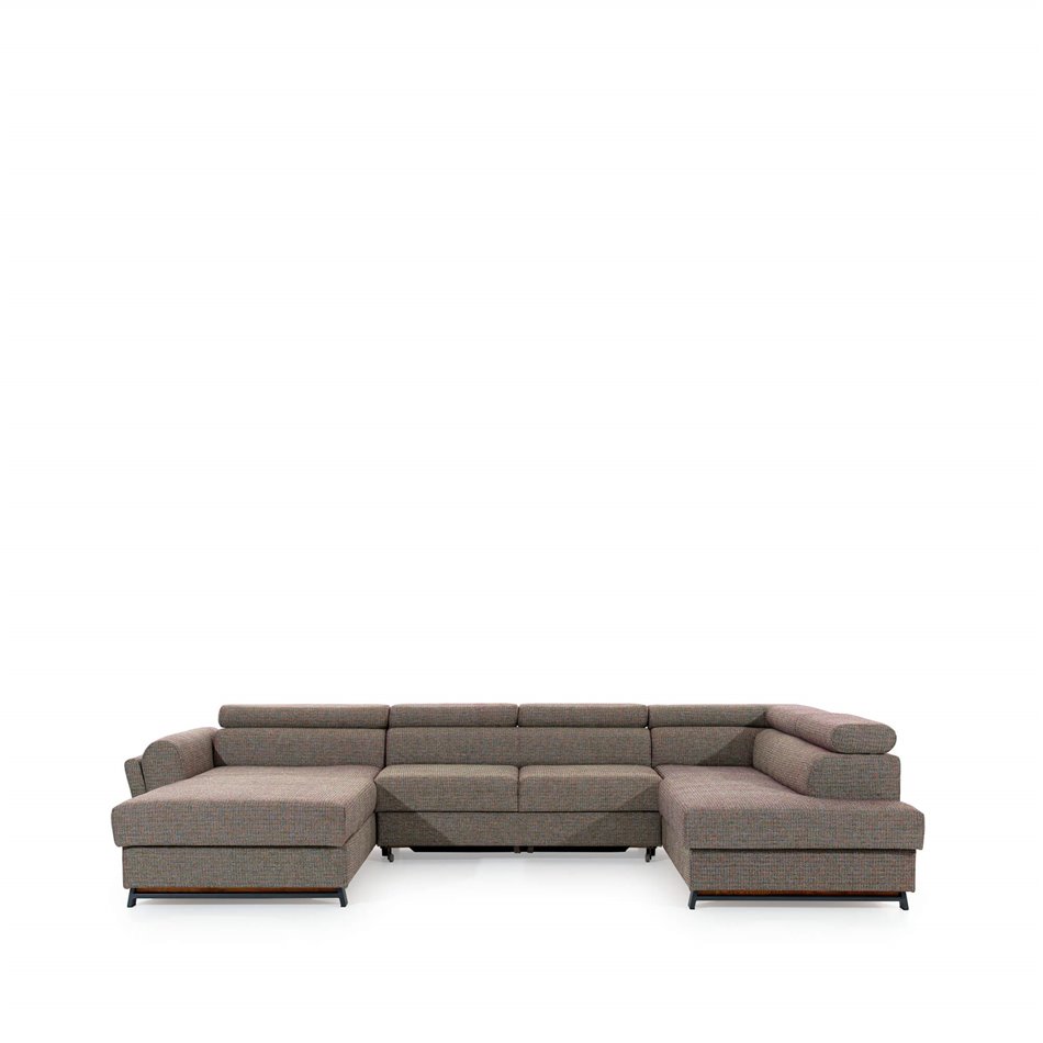 U shape sofa Elosette U Left, Inari 96, gray, H98x370x200cm