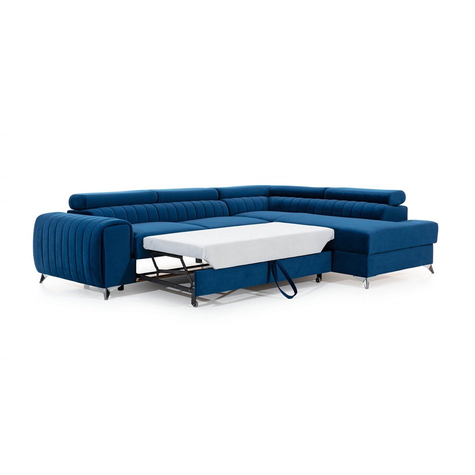 Corner sofa Elaurence L, Monolith 37, green, H92x278x205cm