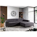 Corner sofa Elsolange R, Monolith 37, green, H80x292x196cm