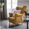 Armchair Elaros, Mat Velvet 68, red, H103x85x90cm