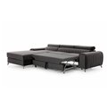 Corner sofa Elgrayson L, Nube 3, gray, H98x25x205cm