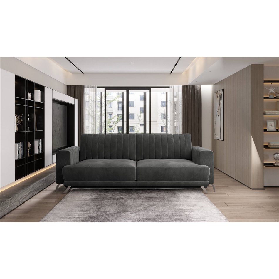 Sofa bed Ellise, Borneo 4, gray, H90x250x95cm