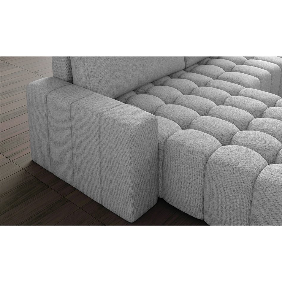 Corner sofa Ebonett R, Monolith 97, gray, H92x250x175cm