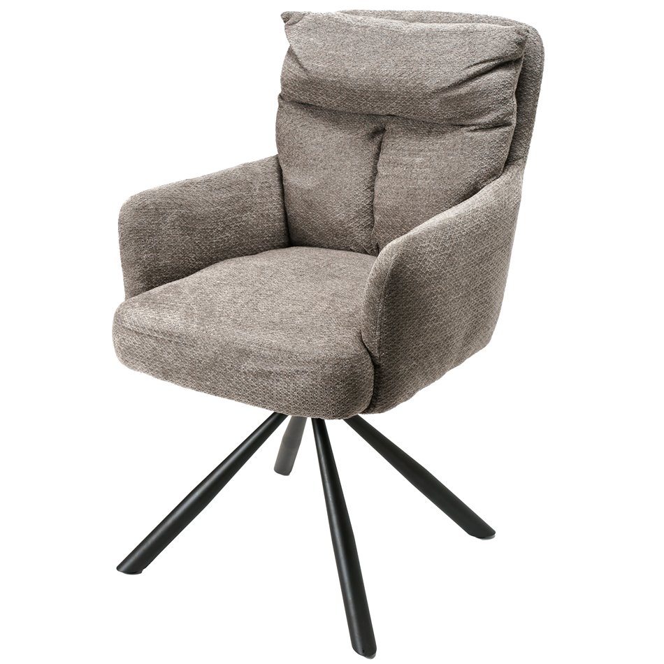 Dinner chair Arringo, grey, swivelling 180, 95x63x57cm