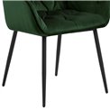 Dining chair Arook, set of 2 pcs, green, H83x58x55cm, seat height 47cm