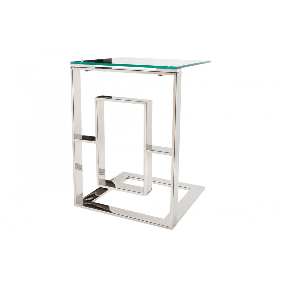 Side table Eisenberg, silver colour, 49x42x50.5cm