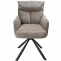 Dinner chair Arringo, grey, swivelling 180, 95x63x57cm