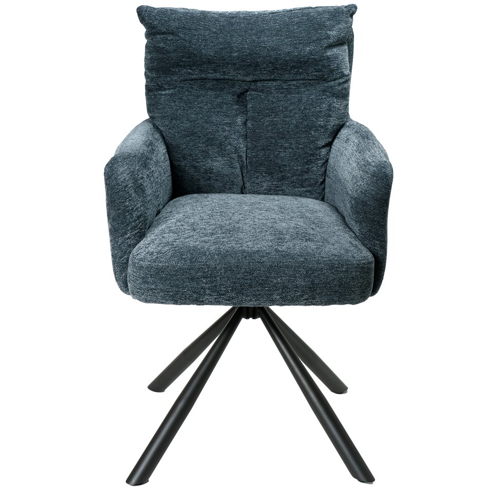 Dinner chair Aringo, dark blue, swivelling 180, 95x63x57cm