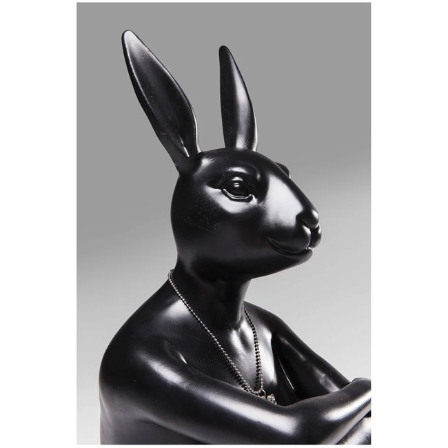 Deco Figurine Gangster Rabbit Black, 39x26x15cm 