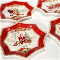 Set 4 porcelain dessert plates CHRISTMAS MEMORIES,D16 cm 