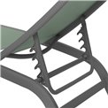 Sun lounger Labonao, olive/graphite color, aluminium/textilene, H84,5x64x171cm