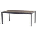 Table Laevasion, 10-seater, extendable, gray/graphite color, aluminium, H77x110x214-274cm