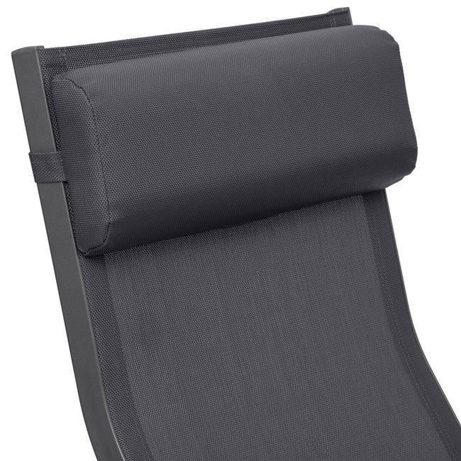 Sun lounger Ladecima, folding, slate grey color, H90x64x142cm