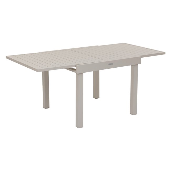 Table Lapiazza, 8-seater extendable, clay color, aluminium, H75,5x90x90-180cm