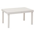 Table Lapiazza, 10-seater extendable, clay color, aluminium, H75,5x90x135-270cm