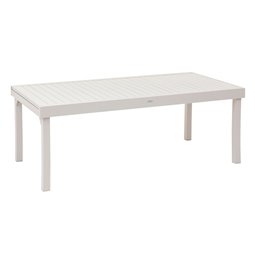 Table Lapiazza, 12-seater extendable, clay color, aluminium/plastic, H75,5x100x200-320cm