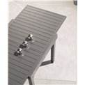 Table Lapiazza, 12-seater extendable, graphite/grey color, aluminium, H75,5x100x200-320cm