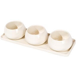 Set of 4 plates Nora for snacks, D9,5xH5cm