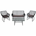 Outdoor furniture set Garden I, for 4 persons, dark grey