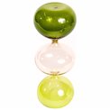 Glass sand timer 3 colors, H22 D8.9cm