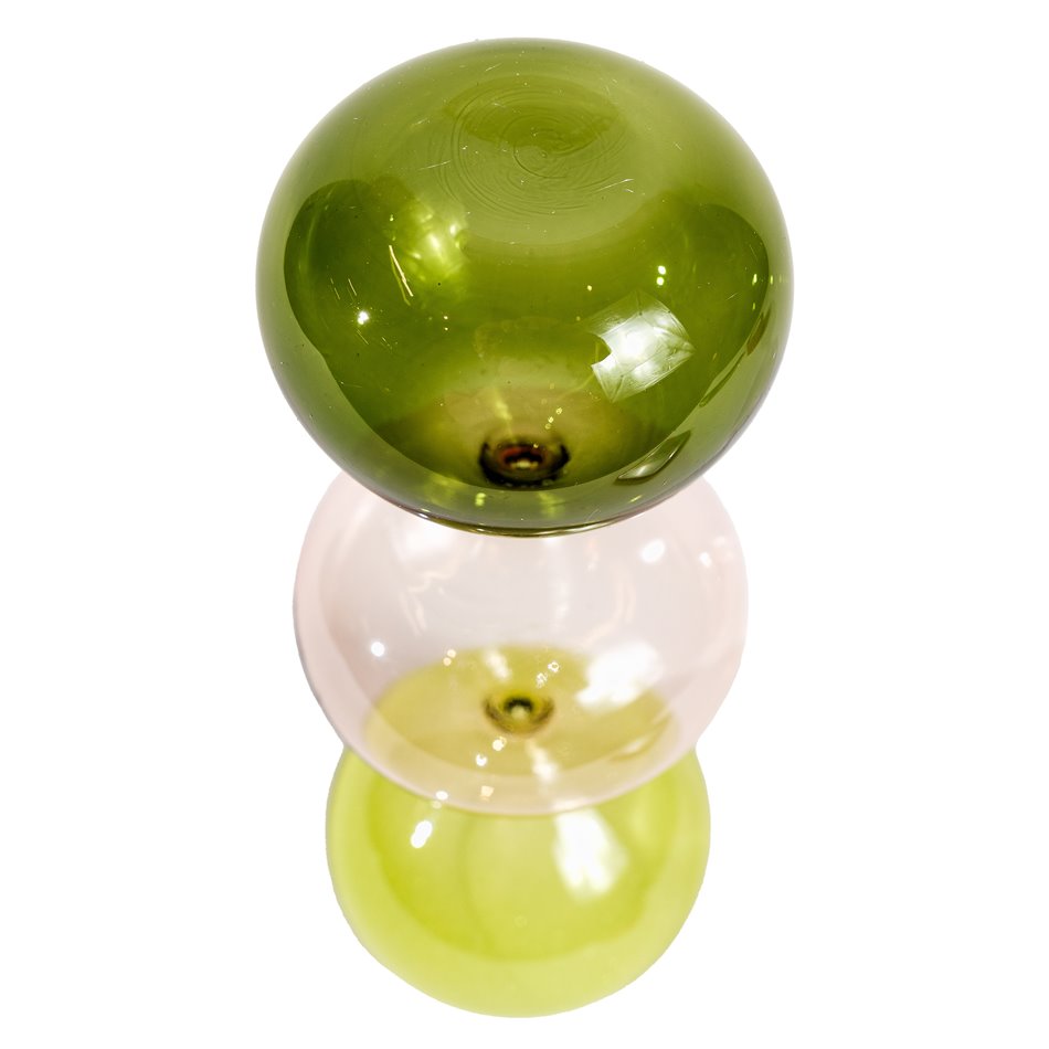 Glass sand timer 3 colors, H22 D8.9cm