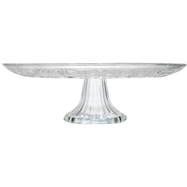 Cake stand Renaissance, glass, H9 D29cm