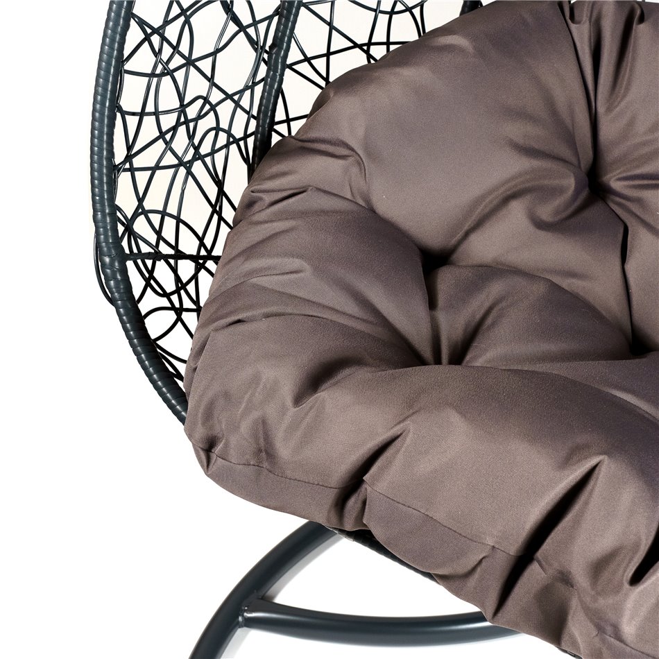 Двухместное подвесное кресло Couple, серый, H200x132x76.5см