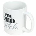 Mug Ceo-Bitch, white color, 8x8x9.5cm, 500ml