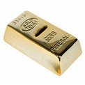 Декоративная копилка Gold Bar, золотого цвета, керамика, 16.5x8.5x5cm