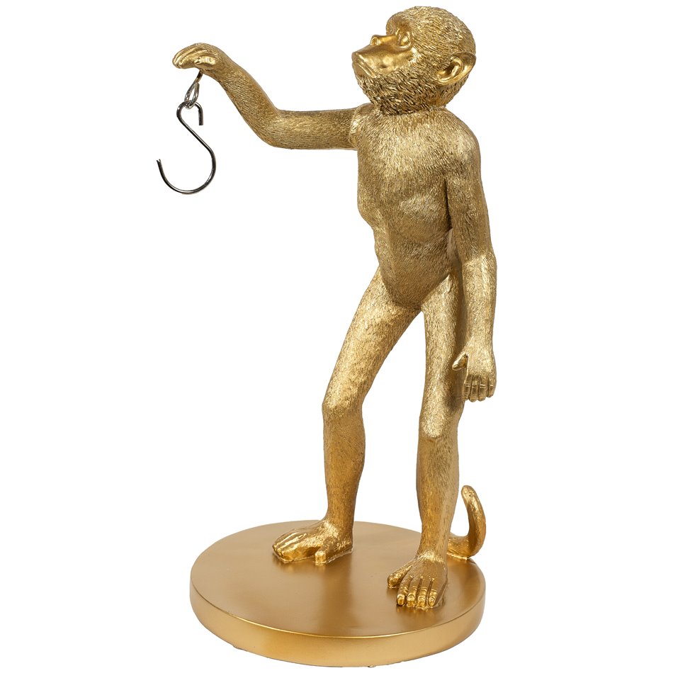 Monkey banana holder, gold, H40x20x20cm