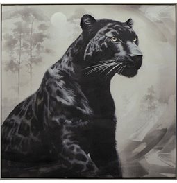 Acrylic painting  Black Panther, 102.5x102.5cm